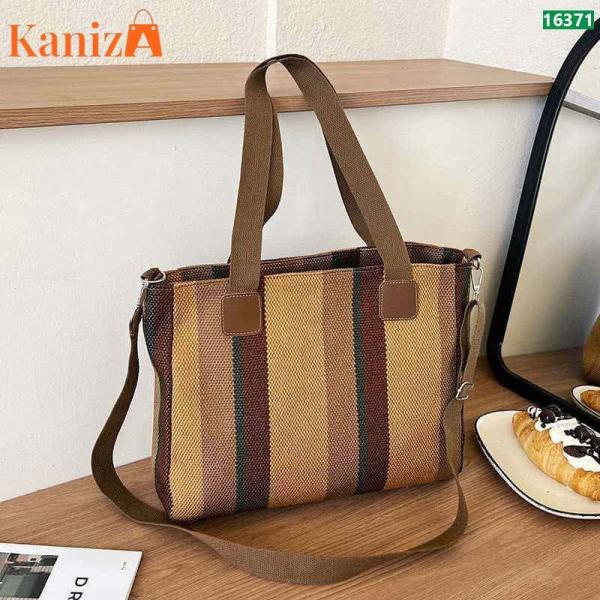 New Striped Tote Bag